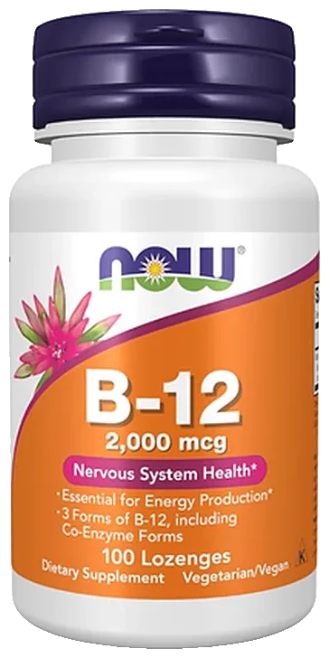 B-12 2000 mcg de NOW Foods